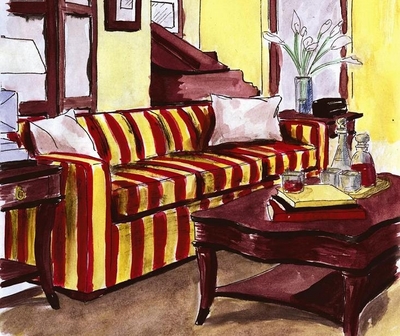 Nappali szoba variációk - Family room drawings